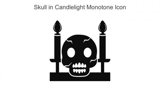 Skull In Candlelight Monotone Icon In Powerpoint Pptx Png And Editable Eps Format