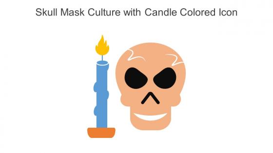 Skull Mask Culture With Candle Colored Icon In Powerpoint Pptx Png And Editable Eps Format