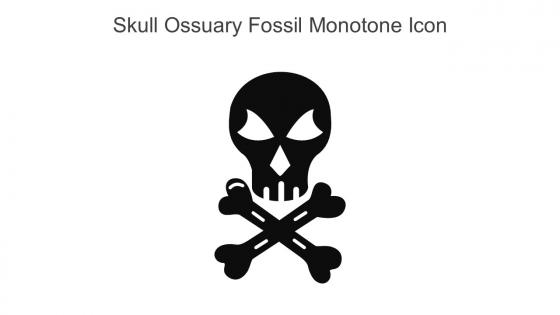 Skull Ossuary Fossil Monotone Icon In Powerpoint Pptx Png And Editable Eps Format