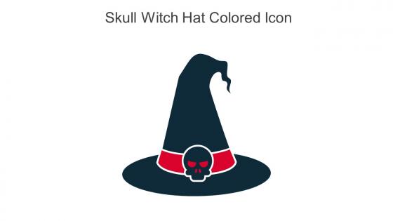 Skull Witch Hat Colored Icon In Powerpoint Pptx Png And Editable Eps Format