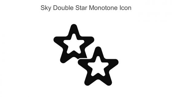 Sky Double Star Monotone Icon In Powerpoint Pptx Png And Editable Eps Format