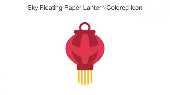 Sky Floating Paper Lantern Colored Icon In Powerpoint Pptx Png And Editable Eps Format