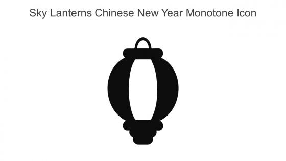 Sky Lanterns Chinese New Year Monotone Icon In Powerpoint Pptx Png And Editable Eps Format