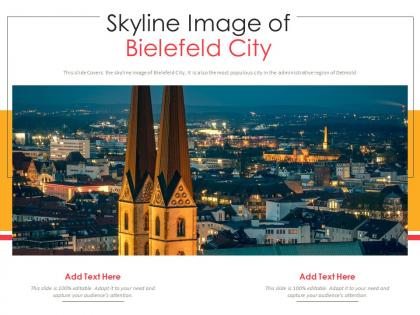 Skyline image of bielefeld city powerpoint presentation ppt template