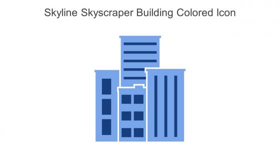 Skyline Skyscraper Building Colored Icon In Powerpoint Pptx Png And Editable Eps Format