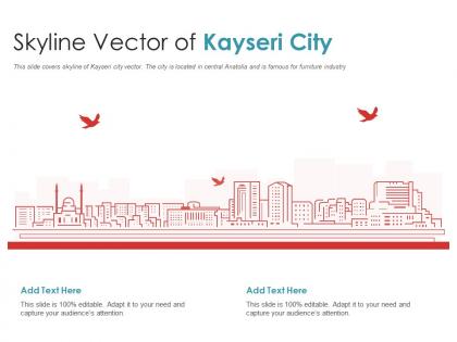 Skyline vector of kayseri city powerpoint presentation ppt template