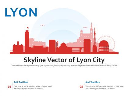 Skyline vector of lyon city powerpoint presentation ppt template