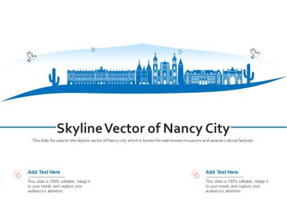 Skyline vector of nancy city powerpoint presentation ppt template