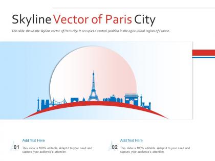 Skyline vector of paris city powerpoint presentation ppt template