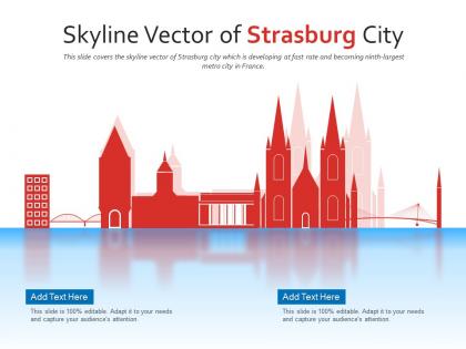 Skyline vector of strasburg city powerpoint presentation ppt template