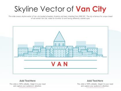 Skyline vector of van city powerpoint presentation ppt template