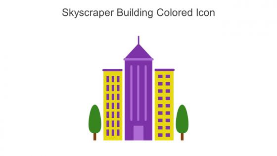 Skyscraper Building Colored Icon In Powerpoint Pptx Png And Editable Eps Format