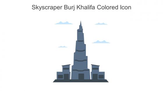 Skyscraper Burj Khalifa Colored Icon In Powerpoint Pptx Png And Editable Eps Format