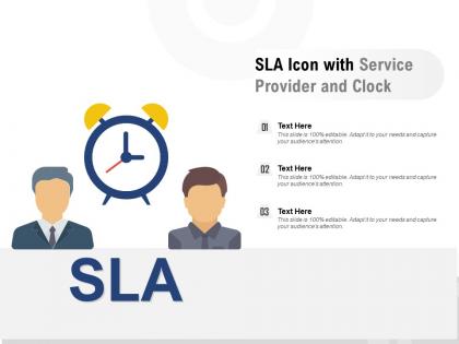 Sla icon with service provider and clock