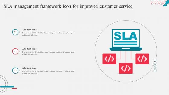 Sla Management Framework Icon For Improved Customer Service