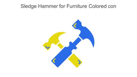 Sledge Hammer For Furniture Colored Con In Powerpoint Pptx Png And Editable Eps Format