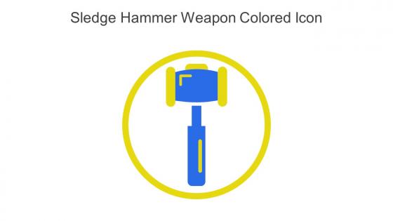 Sledge Hammer Weapon Colored Icon In Powerpoint Pptx Png And Editable Eps Format