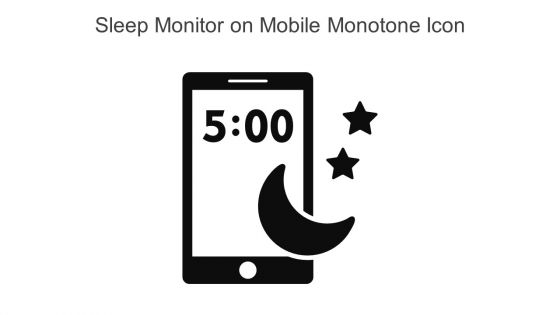 Sleep Monitor On Mobile Monotone Icon In Powerpoint Pptx Png And Editable Eps Format
