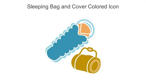 Sleeping Bag And Cover Colored Icon In Powerpoint Pptx Png And Editable Eps Format