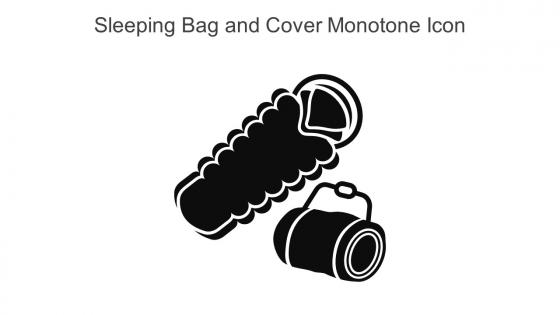 Sleeping Bag And Cover Monotone Icon In Powerpoint Pptx Png And Editable Eps Format