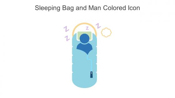 Sleeping Bag And Man Colored Icon In Powerpoint Pptx Png And Editable Eps Format