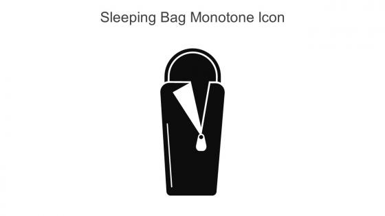 Sleeping Bag Monotone Icon In Powerpoint Pptx Png And Editable Eps Format