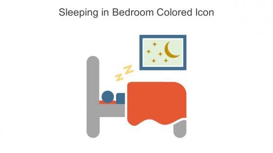 Sleeping In Bedroom Colored Icon In Powerpoint Pptx Png And Editable Eps Format