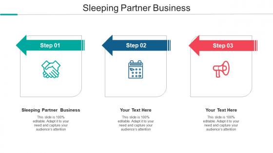 Sleeping Partner Business Ppt Powerpoint Presentation Slides Templates Cpb