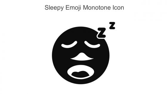 Sleepy Emoji Monotone Icon In Powerpoint Pptx Png And Editable Eps Format
