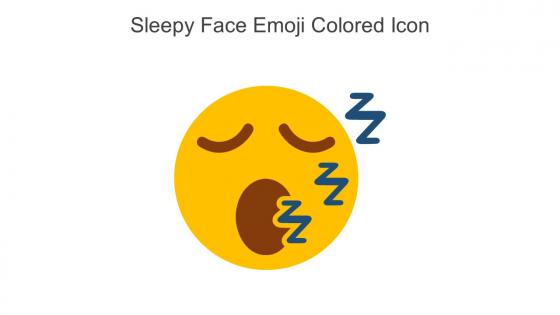 Sleepy Face Emoji Colored Icon In Powerpoint Pptx Png And Editable Eps Format