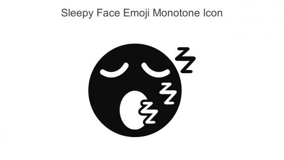 Sleepy Face Emoji Monotone Icon In Powerpoint Pptx Png And Editable Eps Format