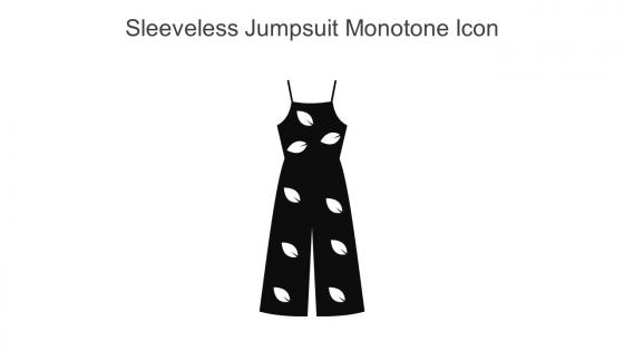 Sleeveless Jumpsuit Monotone Icon In Powerpoint Pptx Png And Editable Eps Format