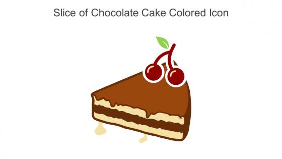 Slice Of Chocolate Cake Colored Icon In Powerpoint Pptx Png And Editable Eps Format