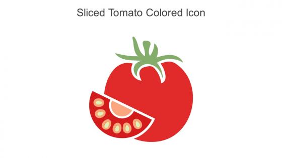 Sliced Tomato Colored Icon In Powerpoint Pptx Png And Editable Eps Format