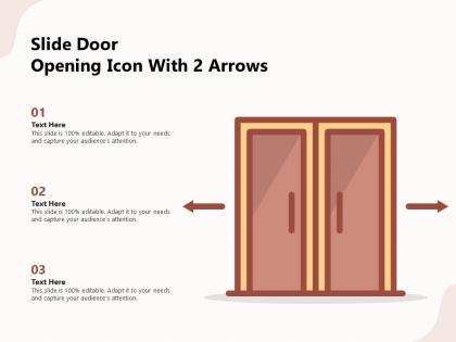 Slide door opening icon with 2 arrows
