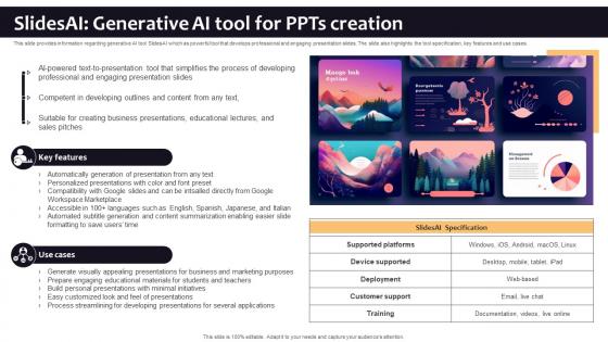 Slidesai Generative AI Tool For Ppts Creation Curated List Of Well Performing Generative AI SS V