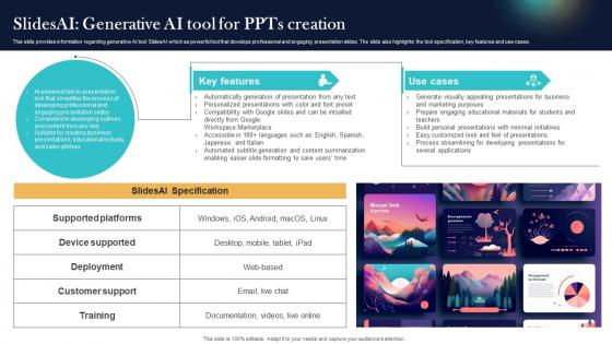 Slidesai Generative AI Tool For Ppts Creation Top Generative AI Tools To Look For AI SS V
