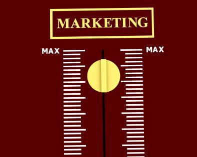 Sliding meter for marketing scale stock photo