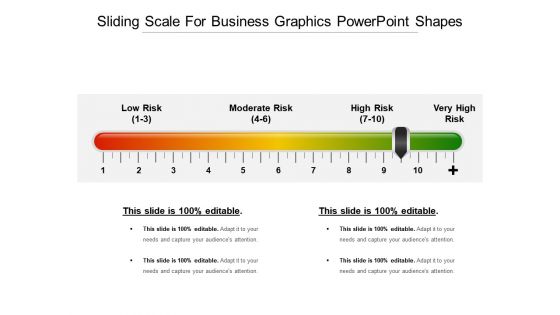 Sliding scale for business graphics powerpoint shapes
