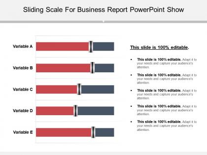 Sliding scale for business report powerpoint show