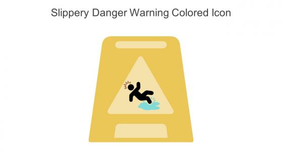 Slippery Danger Warning Colored Icon In Powerpoint Pptx Png And Editable Eps Format
