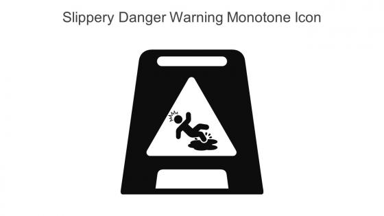 Slippery Danger Warning Monotone Icon In Powerpoint Pptx Png And Editable Eps Format