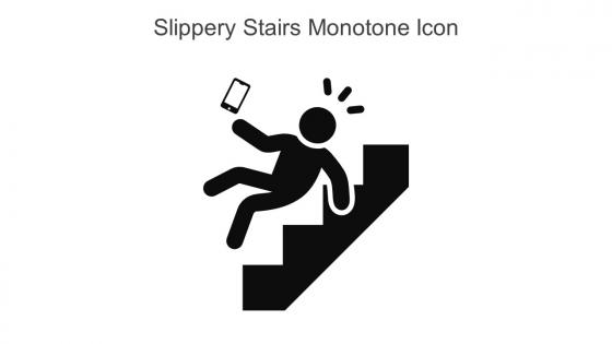 Slippery Stairs Monotone Icon In Powerpoint Pptx Png And Editable Eps Format