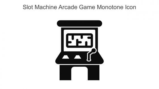 Slot Machine Arcade Game Monotone Icon In Powerpoint Pptx Png And Editable Eps Format