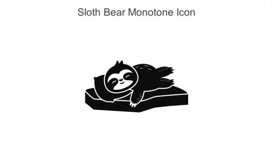 Sloth Bear Monotone Icon In Powerpoint Pptx Png And Editable Eps Format
