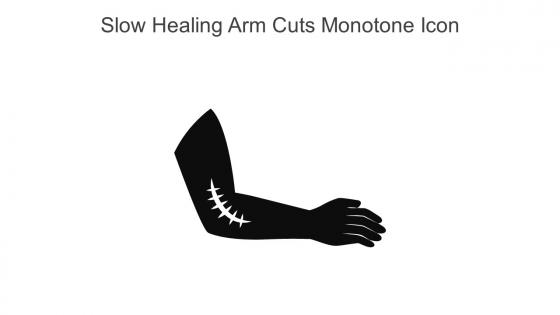 Slow Healing Arm Cuts Monotone Icon In Powerpoint Pptx Png And Editable Eps Format