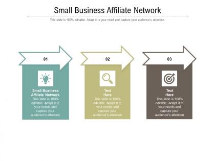 Small business affiliate network ppt powerpoint presentation inspiration graphic images cpb