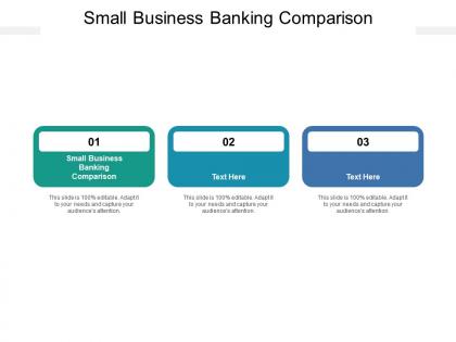 Small business banking comparison ppt powerpoint presentation summary structure cpb