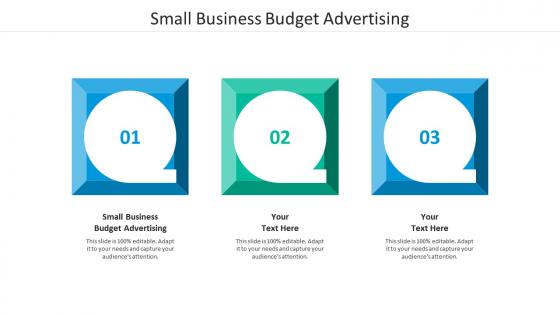 Small business budget advertising ppt powerpoint presentation infographic display cpb