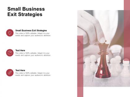 Small business exit strategies ppt powerpoint presentation layouts files cpb